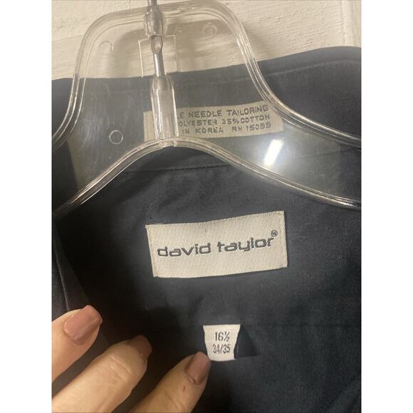 VTG Men's Hand-Painted Button Down Shirt David Taylor Dragonflies 16.5 34/35 - Picture 4 of 9